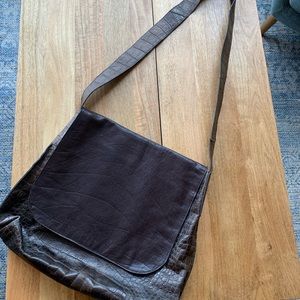 B.May brown large crossbody bag